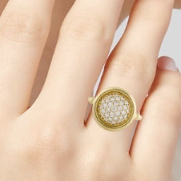 LAGOS 18K YELLOW GOLD 0.70 CTW DIAMOND MERIDIAN CIRCLE RING - Picture 9 of 9